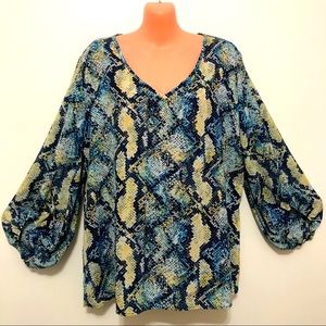 BiBi Long Sleeve Snake Print Top